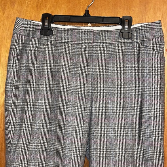 •VICTORIA'S SECRET•BROWN & PINK PLAID FLARE TROUSERS "THE CHRISTIE FIT" SIZE 6 - Picture 4 of 10